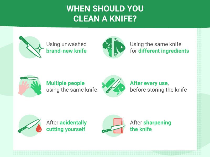 When must a Knife be Cleaned and Sanitized? How to Store After?